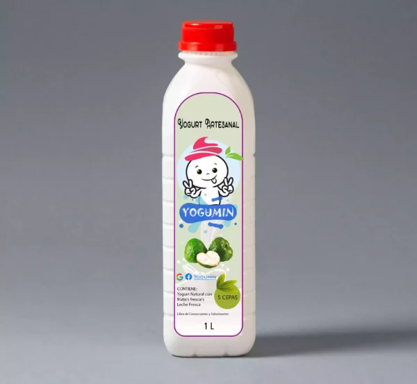 Botella de yogurt de chirimoya de un litro